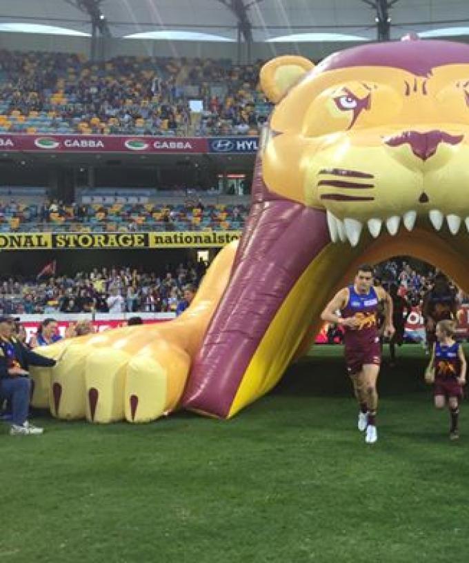 Afl Brisbane Shun Banner For Inflatable Lion